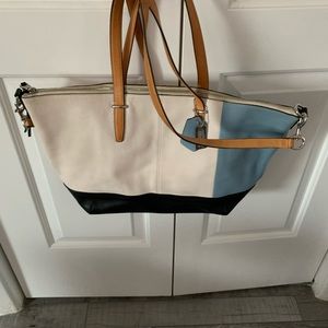 Coach crossbody colorblock satchel